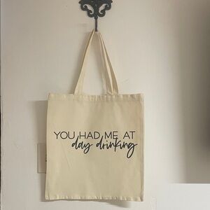 Canvas Tote Bag with Fun Quote